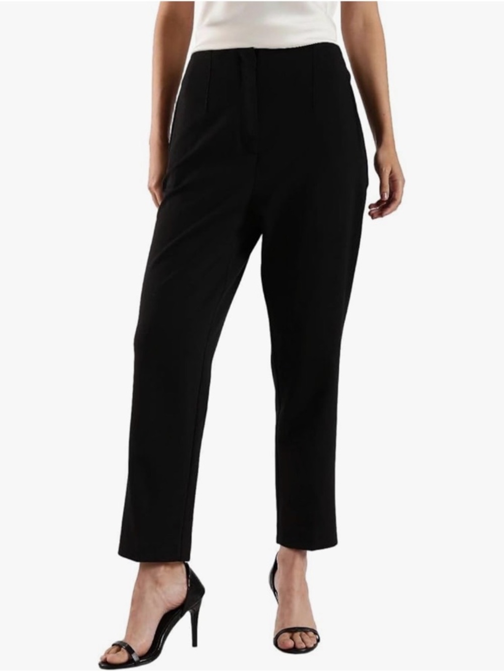 Calvin Klein Black Cropped Tailored Ankle Pants